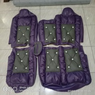 Sarung jok mobil Isuzu Traga Model sofa Kancing Gratis Sarung Stir Lapis jok traga cover jok traga