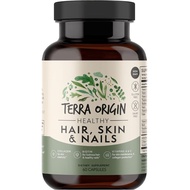 TERRA ORIGIN Healthy Hair, Skin and Nails Supplement | Collagen, Biotin, Horsetail & B-Complex | Sup