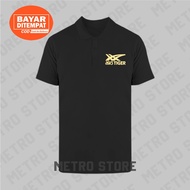 Asics Polo Shirt Logo Text Premium Gold Print | Polo Shirt Short Sleeve Collar Young Men Cool Latest Unisex Distro.....