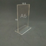 Acrylic tent card A6 - A6 menu Display