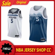 Men's New Original Timberwolves #5 Anthony Edwards Basketball Jersey
