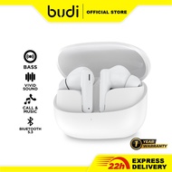 Budi Bluetooth Earphone Wireless Earbud TWS Bass Earphones
