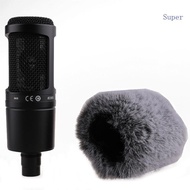 Super Furry Indoor Outdoor Microphone Windscreen for AT2020 Condenser Microphone