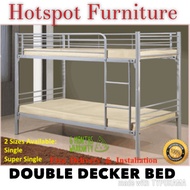 2 SIZES DETACHABLE DOUBLE DECKER N SUPER DOUBLE DECKER BED FRAME / 2 SINGLE / SUPER SINGLE BEDFRAME