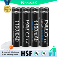 PALO 8Pcs AAA Ni-MH 1.2V 1100mAh Rechargeable Battery High-Quality 1200 Recharging-Cycles With Store
