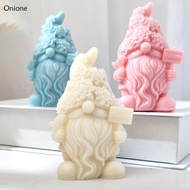 Onione Gnome Resin Molds 3D  Making Mold Beard Old Man Dwarf Silicone Mold for Home Decorations Art 
