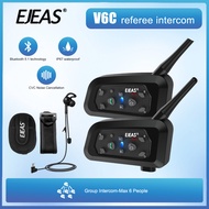 1/2Pcs EJEAS V6C pro+ Football Referee Intercom Earphones 800M 2 People Full Duplex Conference Inter