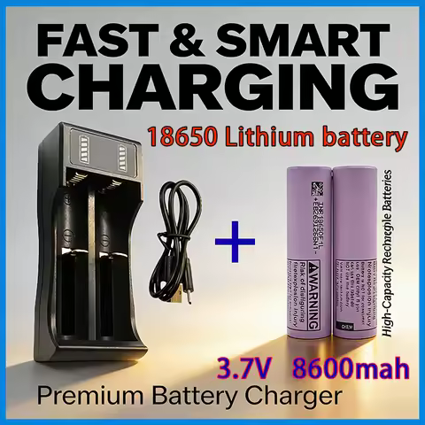 2026 New 18650 Battery 8600Mah 3.7V Lithium-Ion Rechargeable Battery for Fresh, Lantern, Built-In Pr