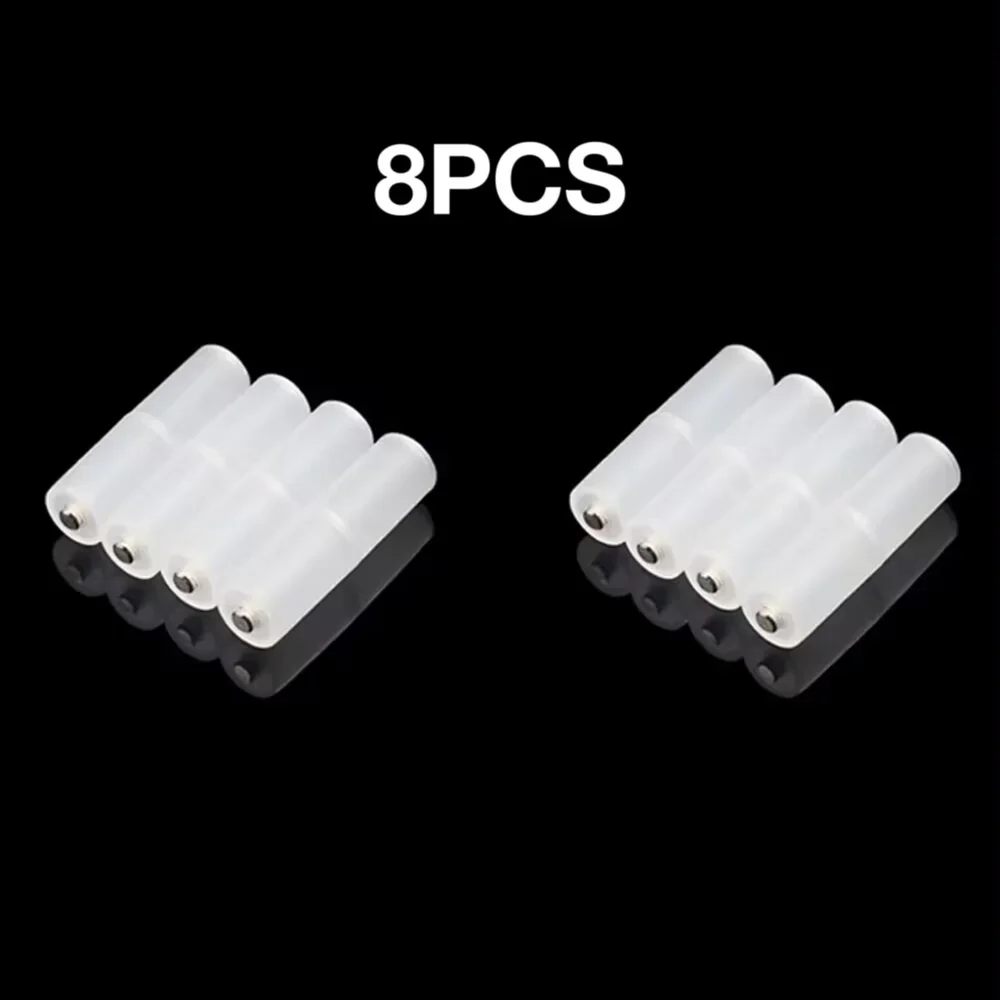 2/4/8PCS AAA to AA Size Cell Battery Converter Adaptor Holder Case Switcher Portable Translucent Bat