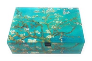 Vincent Van Gogh Glass Jewelry Keepsake Box (Almond Blossoms)