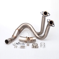 Motorcycle Exhaust Muffler Front And Middle Link Pipe Full System For Kawasaki ER6N ER6F Ninja 650R 2012 2013 2014 2015