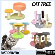 [ PAPAYA GROUP ]  Cat Kitten Climbing Frame Durable Cat Tree Play Scratcher Single Tree Cat Scratcher With Toy - Cat Tree Scratcher Pets Kitten Scratching Post Board Cat Toys / Cat Toy / Pet Toy / Mainan Kucing