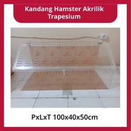 Custom Trapezoid Acrylic Hamster Cage LxWxH 100x40x50cm
