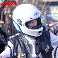 หมวกกันน็อครถจักรยานยนต์แบบเต็มใบ AVA Dynasty Carbon Fiber Retro Cruise รับรอง 3C สำหรับทุกฤดูกาล หม