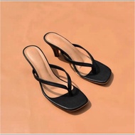(03 AN) Hills trendy women's plain flip-flop high heels heels for women