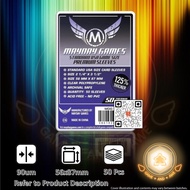 [GNA] 50 Pcs 56x87mm 90um Card Sleeves by Mayday Games 7076 | 56 x 87 mm 87mm 56x87 90 Micron May Da