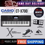 Casio CT-X700 61-Keys Portable Keyboard with FREE Keyboard Stand and Damper Pedal (CTX700 / CT X700)