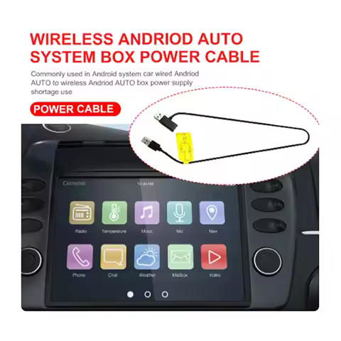 Wireless CarPlay Ai Box Power Cable Android Auto Converter Two-Point Line Prevent Restart Stable Pow