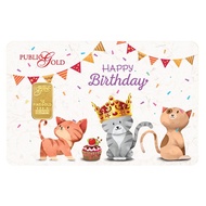 Public Gold Biullion Bar 1g (Au 999.99) 24k -Happy Birthday