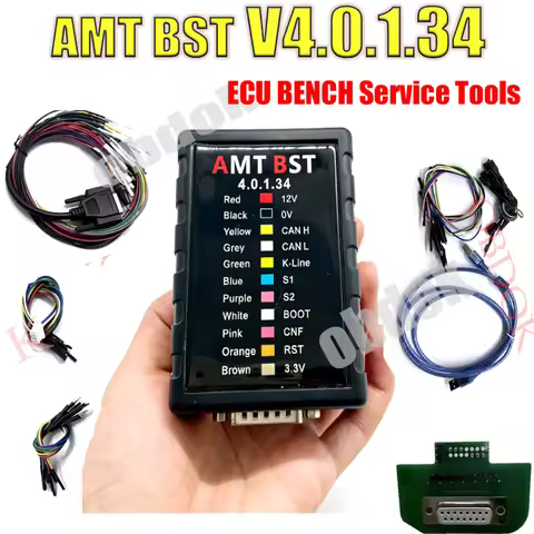 Newest AMT BST V4.0.1.34 V1.0.10.9 ECU BENCH Service Tools for BMW for Benz for VAG ECU Programmer S