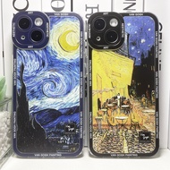[Haojia phone case] Van Gogh เคสโทรศัพท์ความงามศิลปะกลางคืนลายดวงดาวสำหรับ iPhone 14 13 12 11 Pro Max Mini XS X XR SE 8 Plus เคส