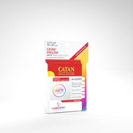 60 Gamegenic Matte Catan Clear Card Sleeves ("Red") 54x80mm (DOES NOT FIT FAKE CATAN CARDS, $4 off f