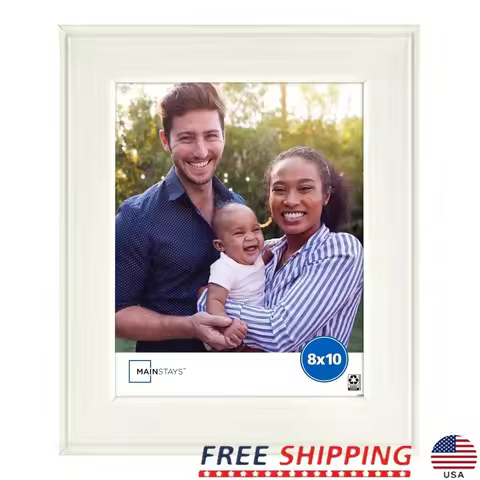 8x10 Rustic White Decorative Tabletop Picture Frame