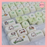 KEYCAPS PBT MOA Profile Panda And Bamboo set English Custom Keycap Cute Keyboard alice