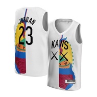 [ORIGINAL] Jersey Michael Jordan KAWS #23 PUTIH WHITE - Swingman Bola Basket Baju Kaos T-Shirt Tshir