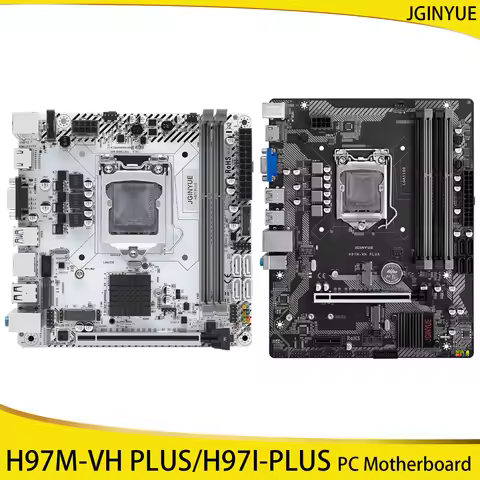 1PC JGINYUE H97M-VH PLUS/ H97I-PLUS Motherboard DDR3 M-ATX/ITX Size M.2 NVME 16G/32G Motherboard For