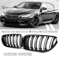 Car Double Slat Kidney Grills Front for     6 Series F06 F12 F13 M6 2012-2017 51137211921 5113721192