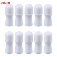 QUTANG 3 Pieces 30ml Plastic Roll On Bottle Empty Refillable White Deodorant Containers With Plastic Roller Ball