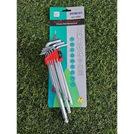 kingtoyo 9pcs extra long hex key set (allen key, mm)