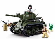 小魯班兼容樂高拼裝積木兒童益智玩具男孩軍事BT-7戰爭坦克B0686  露天市集  全臺最大的網路購物市集