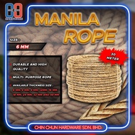 * 6mm * MANILA ROPE | DURABLE ROPE | MULTI-PURPOSE ROPE | KNOTS TWISTED MANILA ROPE | TALI KERBAU | 
