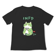 JZ TEE MBTI Cat INFP-Adjuster Print Short Sleeve Baju T Shirt Perempuan