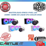 Cooler Master MasterLiquid Atmos II Pixel LED 240 360 AIO Liquid CPU Cooler ARGB Black White