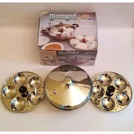 Diamond Stainless Multi Kadai With Idly Vessel Steamer (8 Idly SMALL LPG AND INDUCTION STOVE