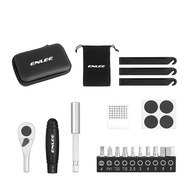 Bicycle Mini Ratchet Wrench Set Portable Multi-Functional Repair Tool Kit Bike Tire Tyre Patch Tools