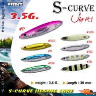 Fishing Equipment Jig Bait Jigging Fake WEEBASS Lure-Model S-CURVE 30 mm./3.5 g.