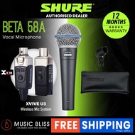 Shure BETA 58A Supercardioid Dynamic Vocal Microphone (BETA-58A / BETA58A)