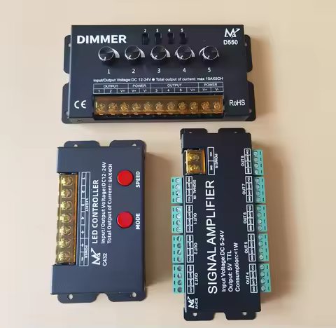5050 2835 5630 2811 2812 2815 Signal Amplifier Dimmer led controller For RGB+CCT RGB RGBW RGBWW LED 