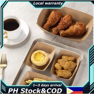 50pcs Heavy-Duty Kraft Paper Snack Boat Box - Oil-Proof Open Tray for BBQ Wings Potato Chips