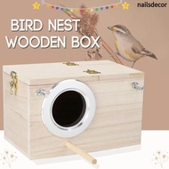 YUSENS Bird Breeding Box Budgie Wooden Security Nesting House