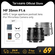 7ช่างฝีมือเครื่องหมาย F1.4 35มม. II APS-C เลนส์สำหรับ Sony สำคัญ ZVE10 A6000 Fujifilm FX Canon EOS-M Micro 4/3 Epm1 Nikon ZFC Canon RF RP