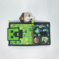Australia Smiggle Minecraft Wallet Children Student Card Holder Birthday Gift Three Folding Coin Pur