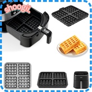 SHOOGEL 1pcs Air Fryer Waffle Maker, Silicone Reusable Waffle Baking Mold, Square Waffle Mould for N