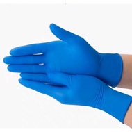 Blue Nitrile Protective Virus Gloves Retail 1 Pair