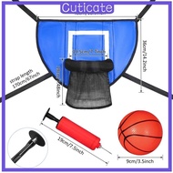 [CUTICATE] Trampoline Basketball Hoop Basketball Stand Basketball Goal Heavy Duty for Dipping Trampoline Attachment Accessories for Kids Adults