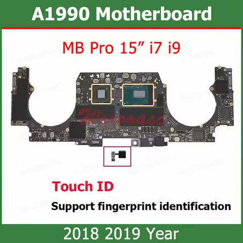 Original A1990 Motherboard 820-01814-A 820-01041-A For MacBook Pro 15" A1990 Logic Board With Touch 